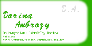 dorina ambrozy business card